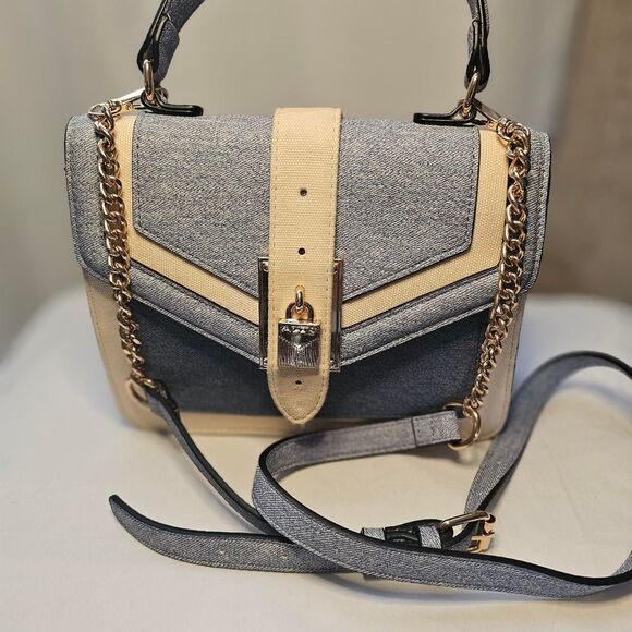 Aldo Women's Cream and Denim Purse - Picture 2 of 7